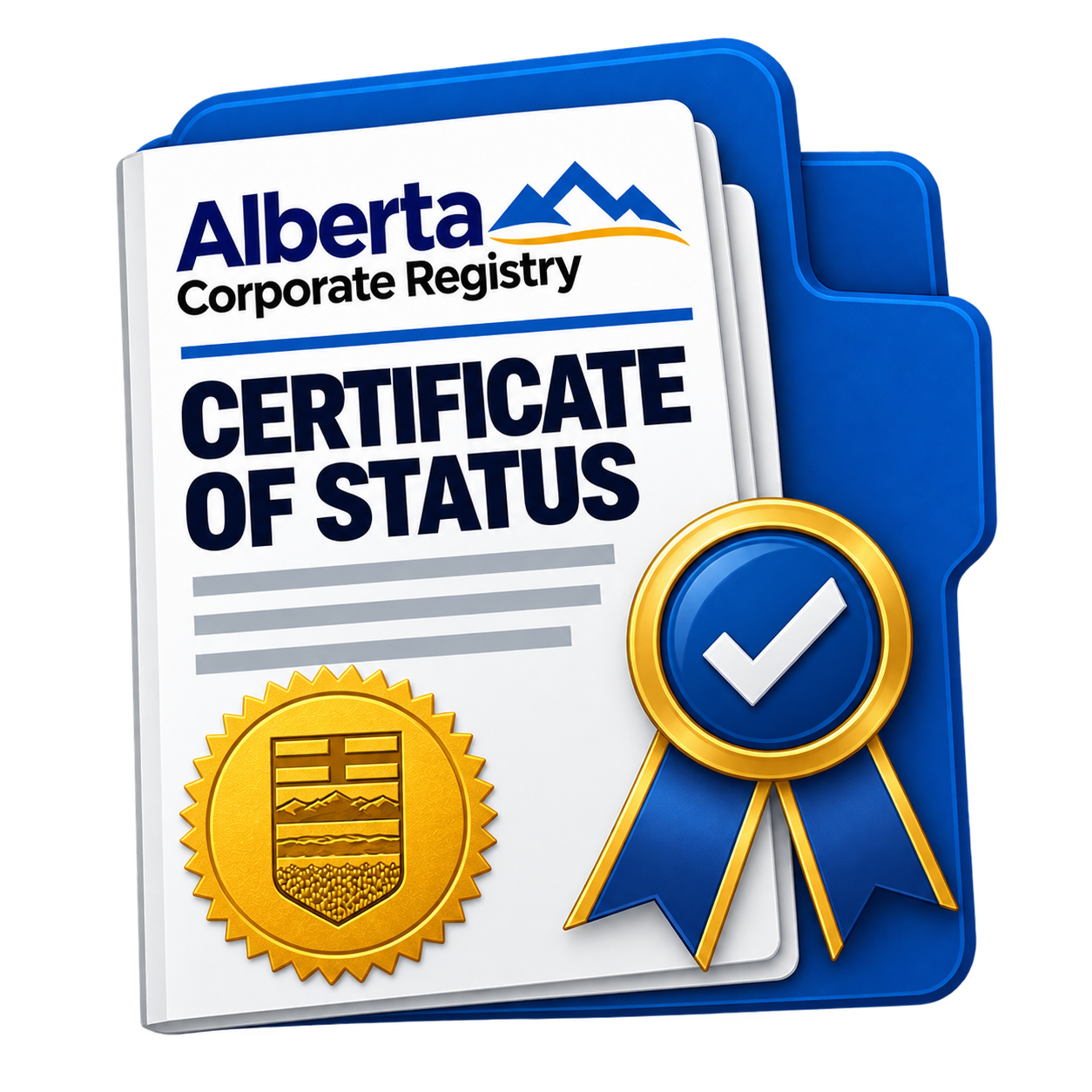 Alberta corporate certificate of status services at Riverbend Registries