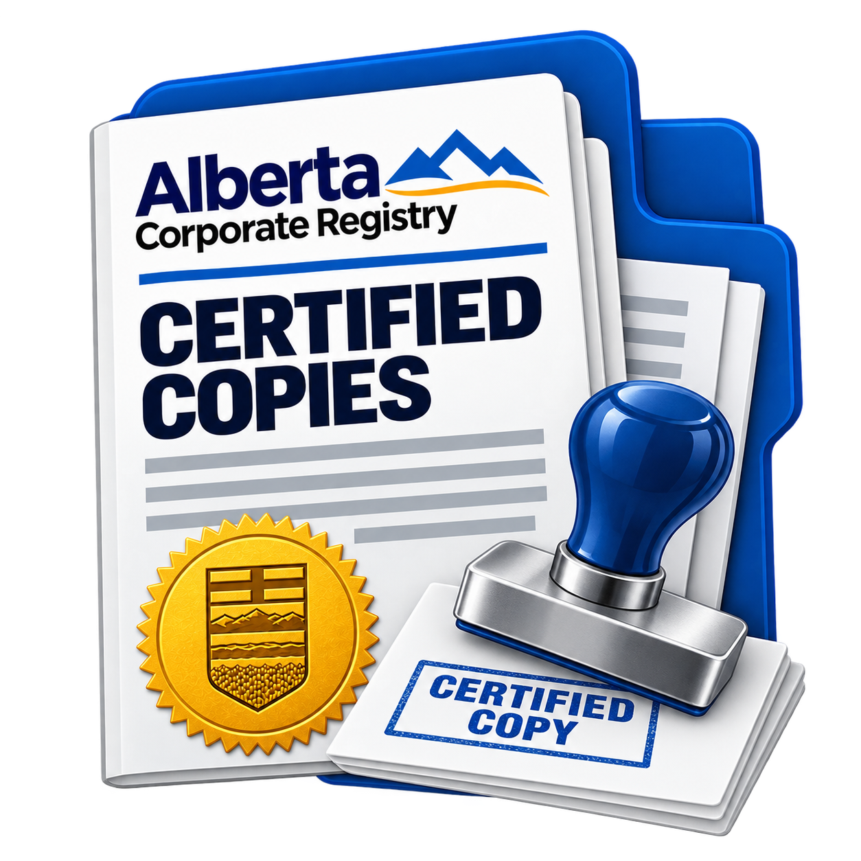 Certified Alberta corporate registry documents at Riverbend Registries
