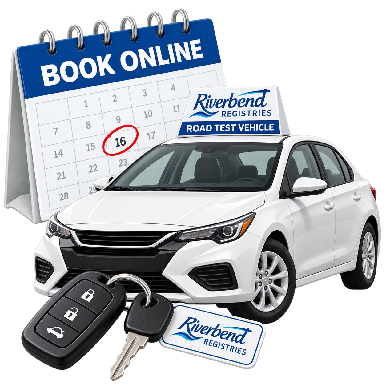Riverbend road test vehicle rental in Calgary