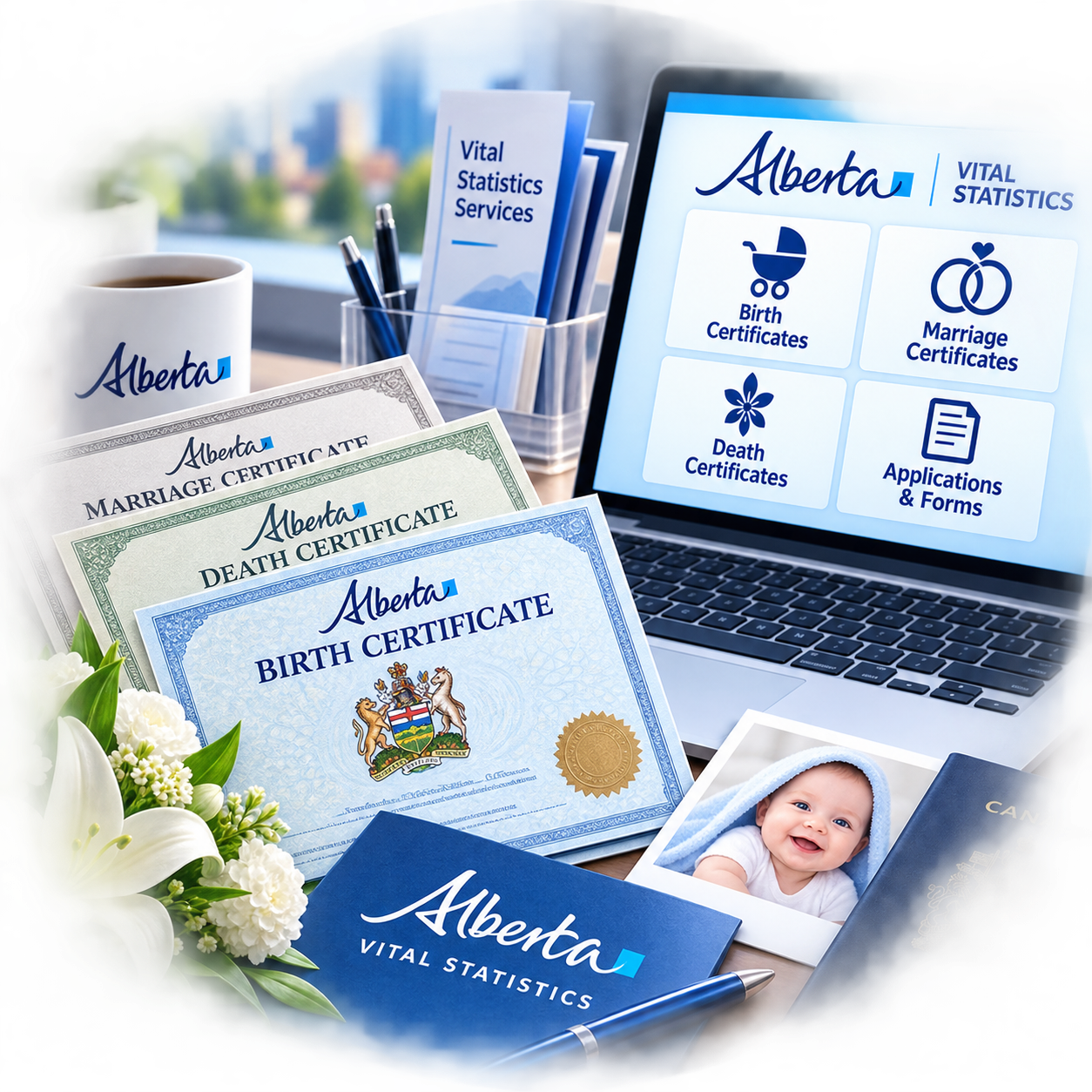 Alberta vital statistics certificates and services