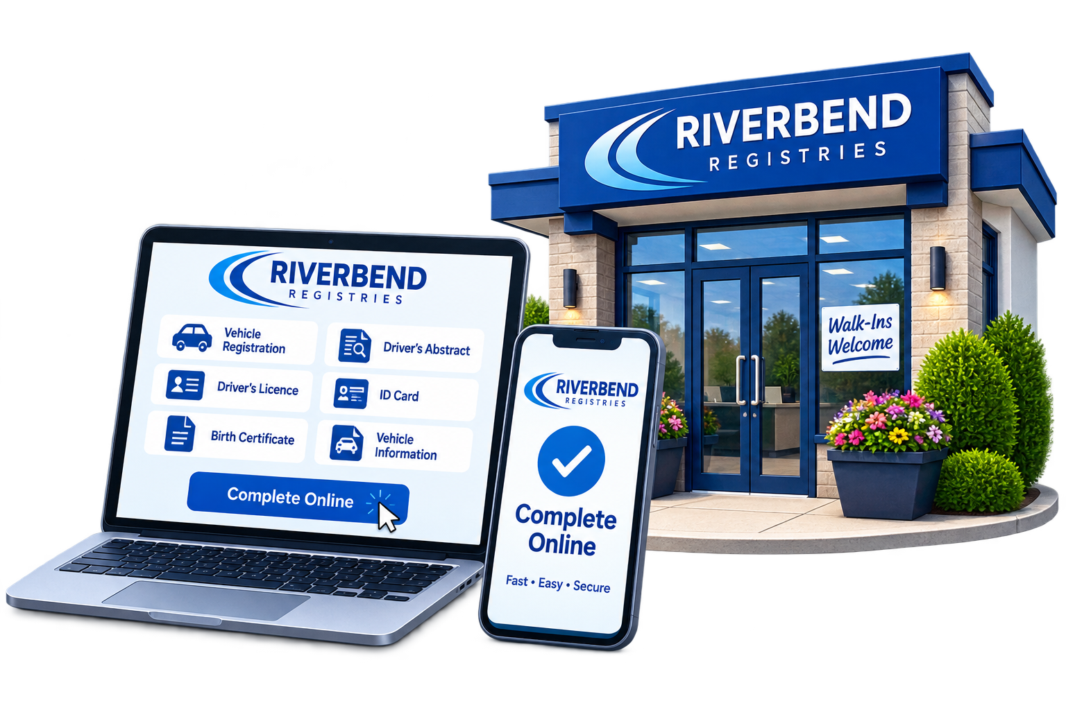 Riverbend Registries online and in-person services