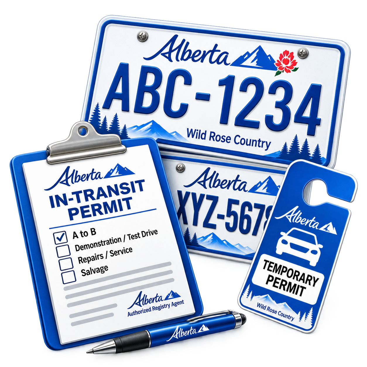 Alberta licence plates and permits