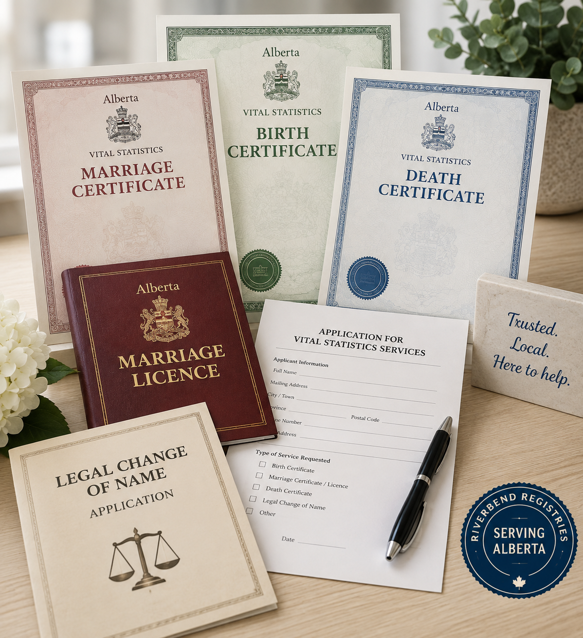 Alberta Vital Statistics services and documents