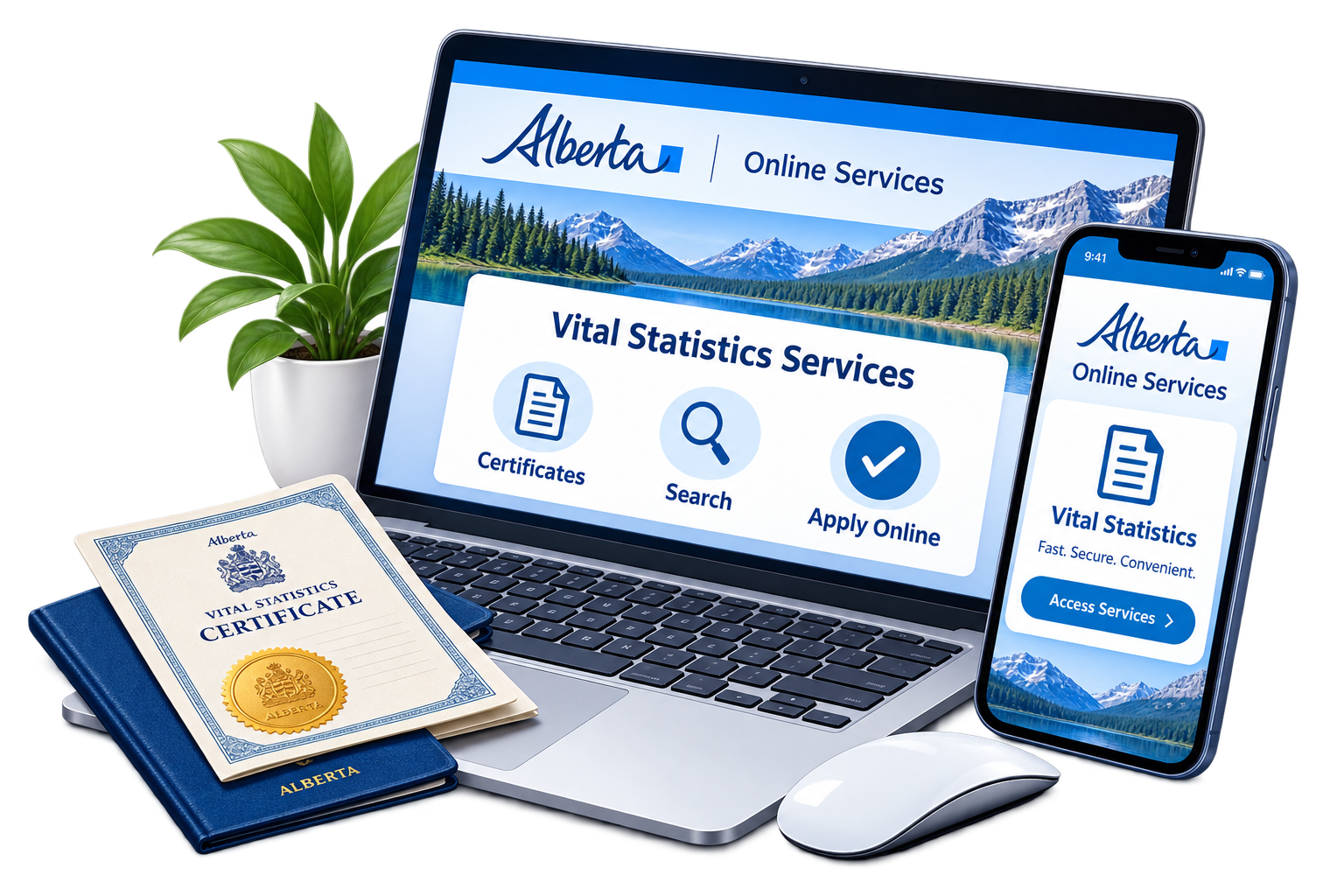 Alberta birth registration and online Vital Statistics services